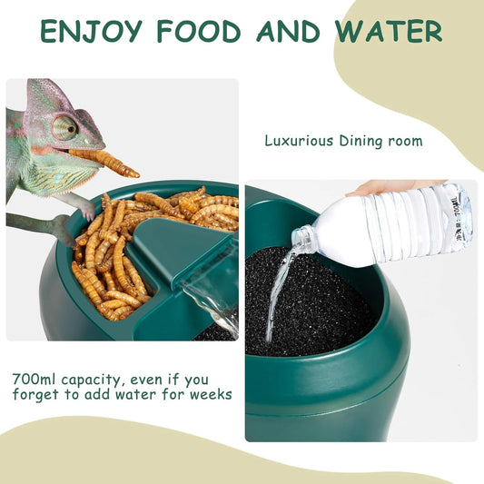Drink Fountain Water Reptiles Drinking Waterfall Automatic Feeding Water Reptile Accessories for Tortoises Horned Frogs