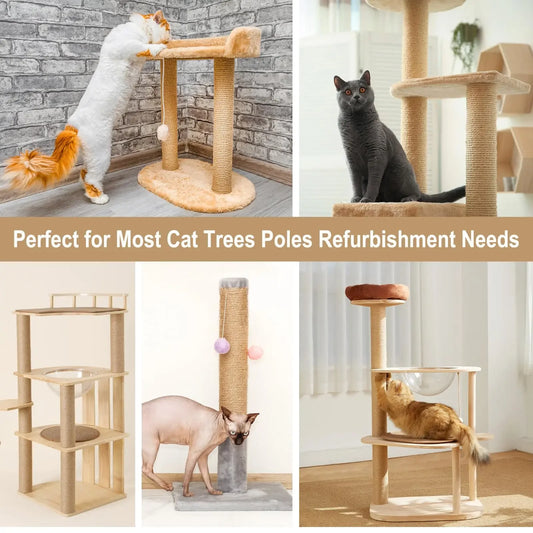 M8 Cat Tree Tower Scratching Post Replacement Set Refill Pole Parts for Kittens Tower Scratch Pole Accessories for Scratching