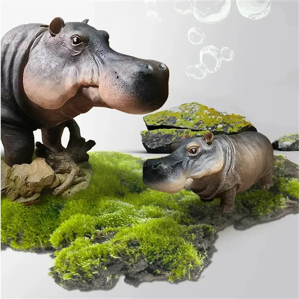 Fish Tank Decorations Hippo Creative Pneumatic Oxygen Pump Levels Aquarium Remove Oil Film Perfect Aquarium Ornament Air Bubbler
