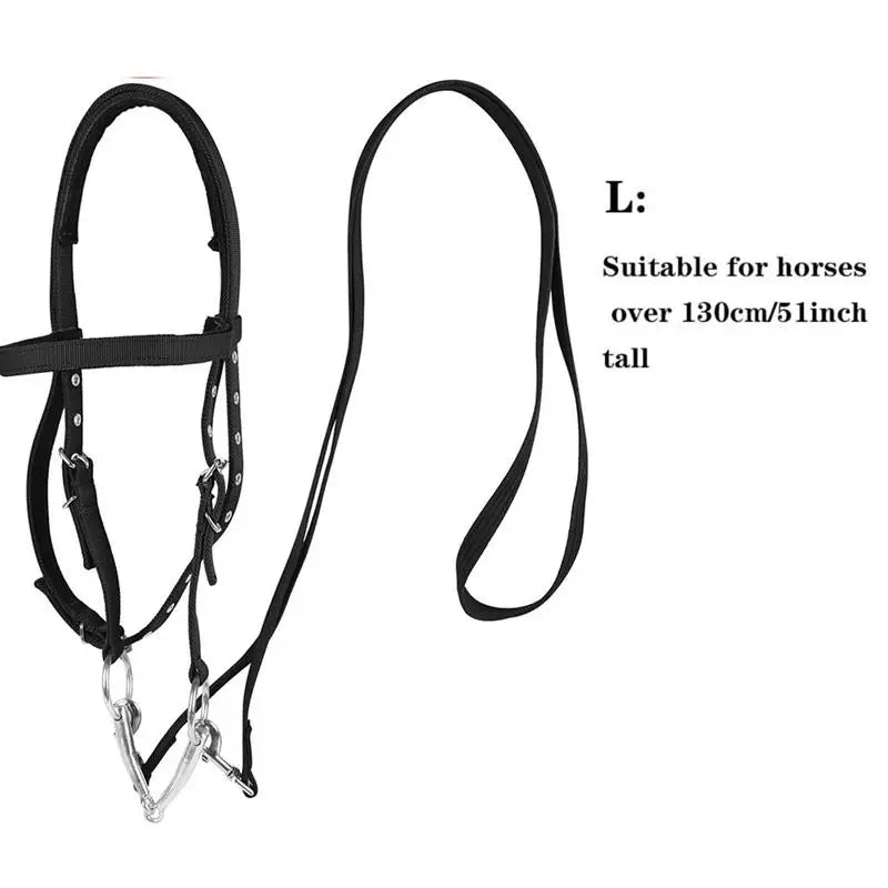 Horse Halter And Lead Rope Throat Latch For Horse Bridle With 3 Buckles Horse Head Headstall Lead Rope Horse Farm Must-have