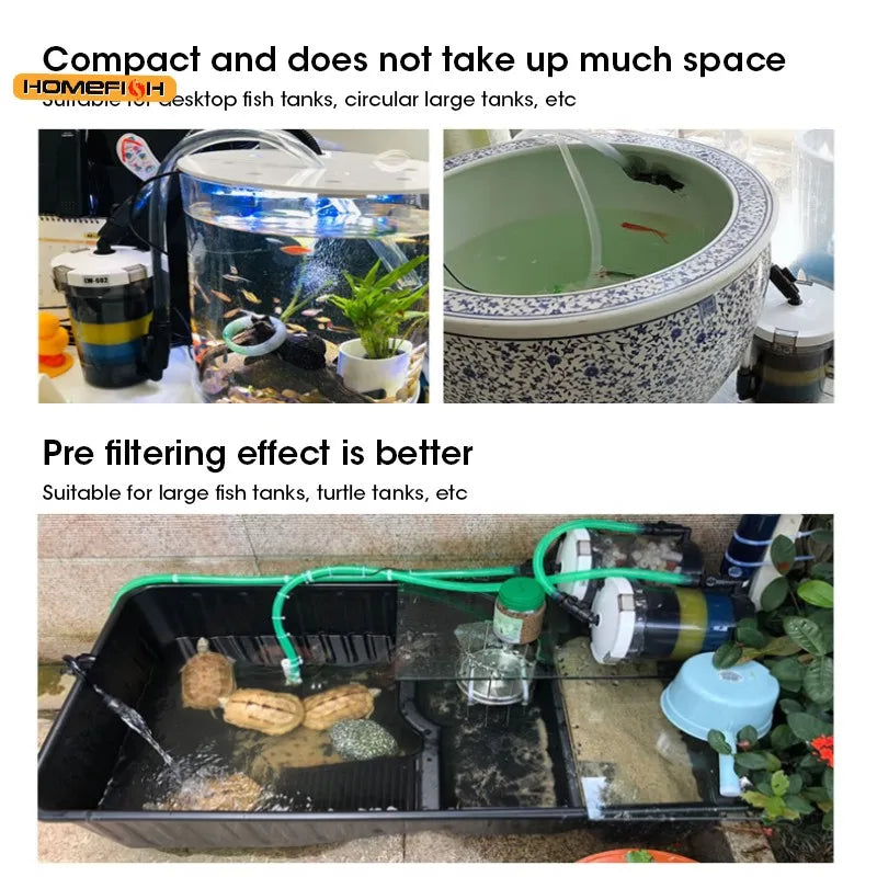 Aquarium Filter 604 Pre-Filter EW-604 HW-604 External Filter Aquarium Filter Canister 4-Piece Set Filter Sponge Filter Cartridge