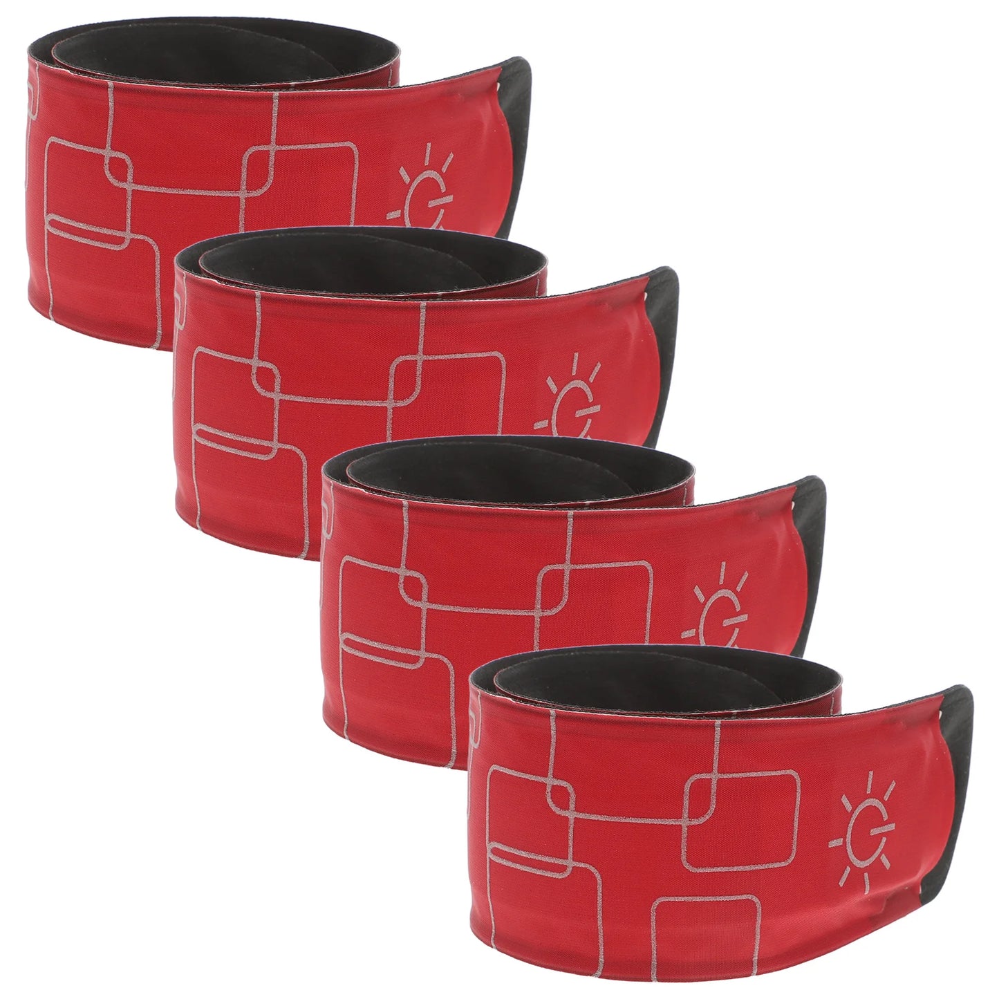 4Pcs LED Horse Ankle Bands Reflective Adjustable Leg Wraps Night Running Cycling Outdoor Enhanced Safety Visibility