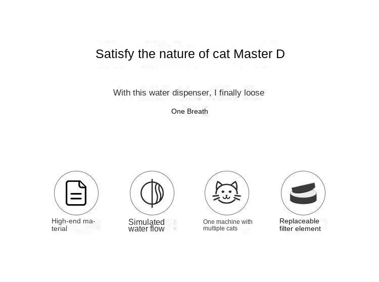Pets Water Fountain Auto Filter USB Electric Mute Cat Drinker Bowl 1200mL Recirculate Filtering Drinker for Cats Water Dispenser