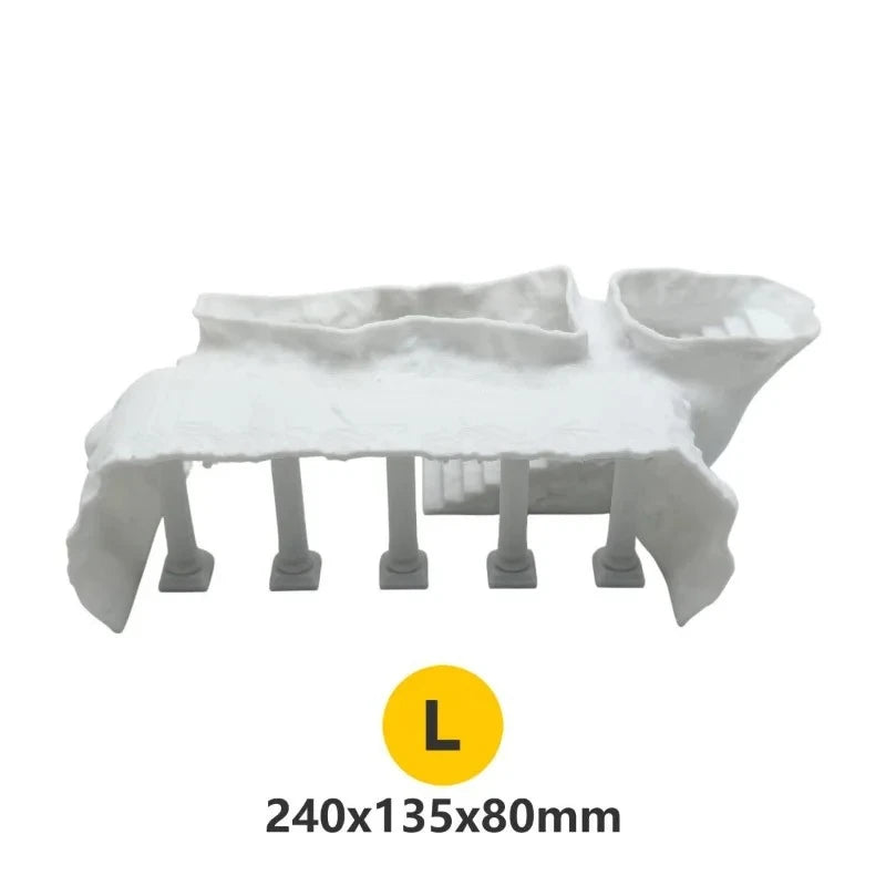 Simulated Roman Column Palace Fish Tank Cave - Aquarium Small Fish & Shrimp Hiding House Decor