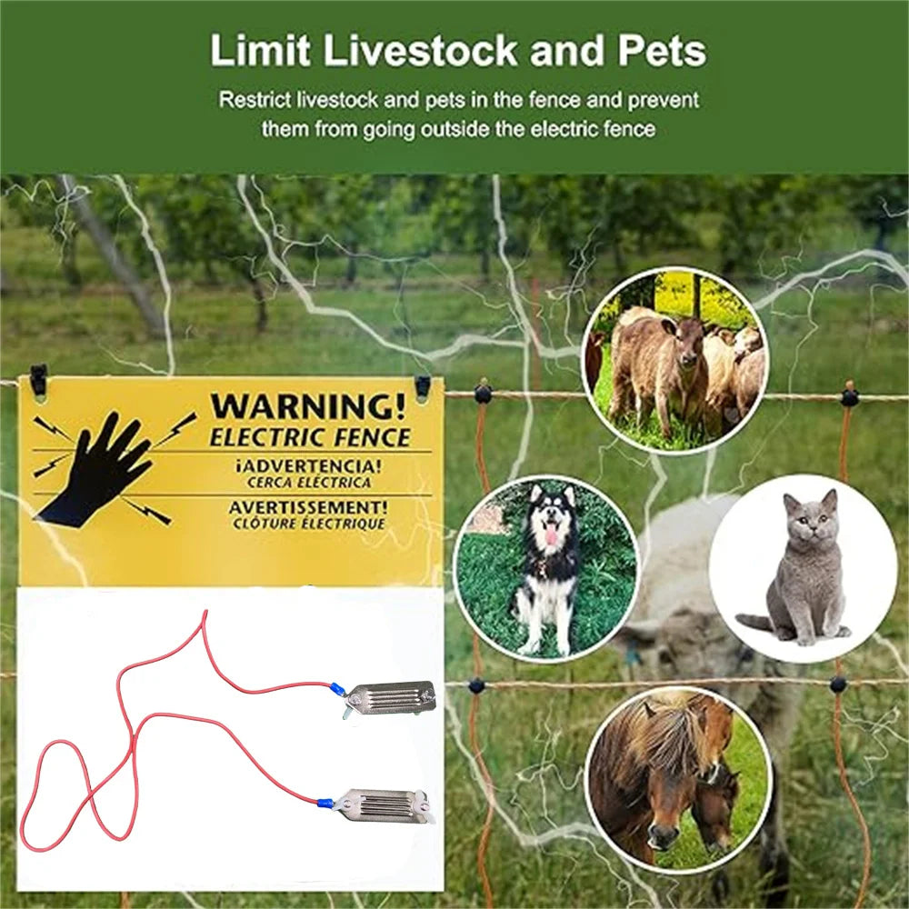 1/3/5 PCS Electric Fence Polytape to Polytape Connectors for Animals Farms Control Electric Fence Poly Tape Connection Connector