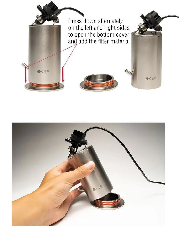 Aquarium Stainless Steel External Pro Canister Filters with Pump ADA Style Fish Tank Filter Bucket Barrel Aquarium filter Fish tank filter