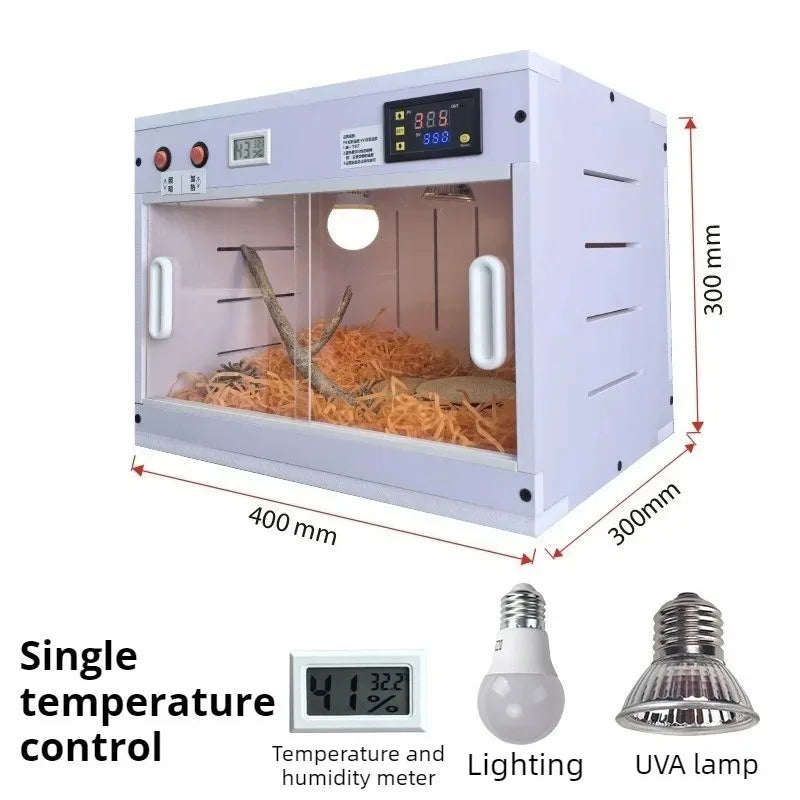 Parrot Thermostatic Feeding Box Reptile Temperature Control Waterproof Terrarium Birds Smart Box Reptiles  Guinea Pigs Pet Habitat House