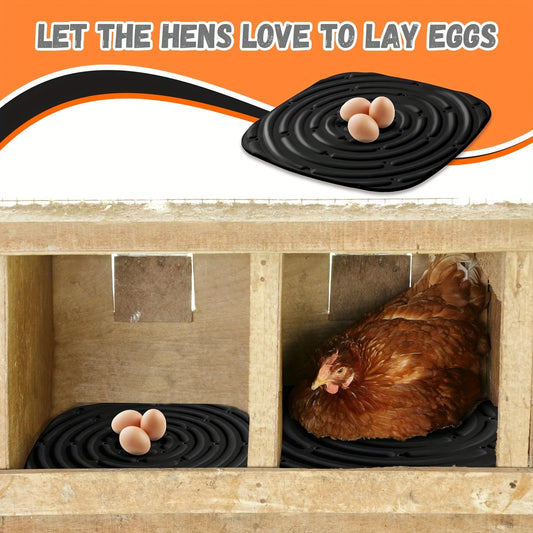 Soft & Durable 2pcs Washable Chicken Nesting Pads - Reusable Coop Liners for Portable Chicken Boxes