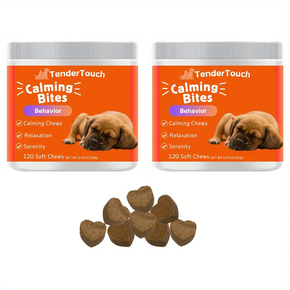 240 Chews - 2 Pack(2 x 180g/6.35oz) 360g/12.7oz - TenderTouch Calming for Dogs - Help Natural Dog Anxiety  for Everyday Stress