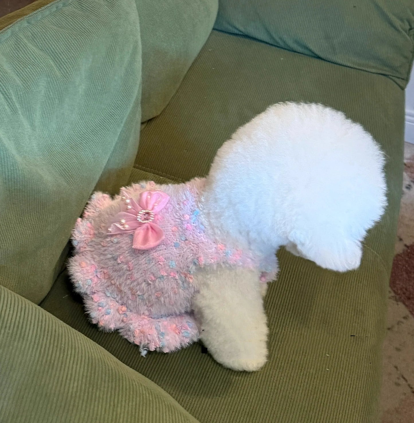 Super Cute Fluffy And Warm Pet Beanie Knitted Sweater For Winter Knitted Dress For Dogs And Cats.