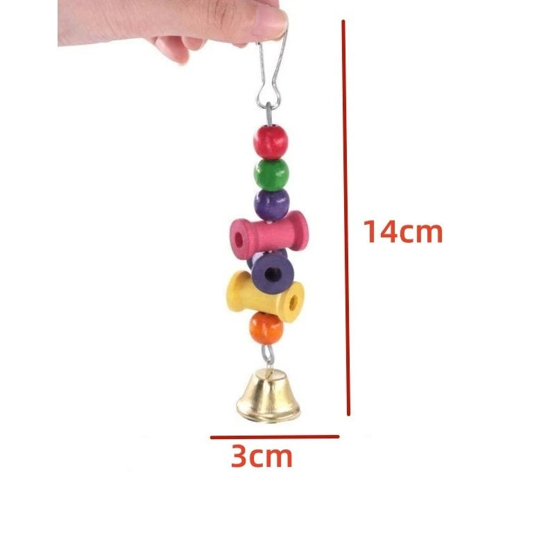 Bird and Parrot Toys Swing Bird Cage Decoration Mirror Staircase Wind Chimes Bird Accessories Toys for Birds