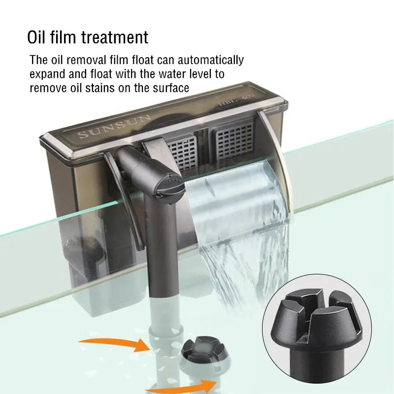 Aquarium Filter External Hanging Filter Pump Fish Tank Water Pump Waterfall Maker Water Circulation Filter Aquarium Accessories