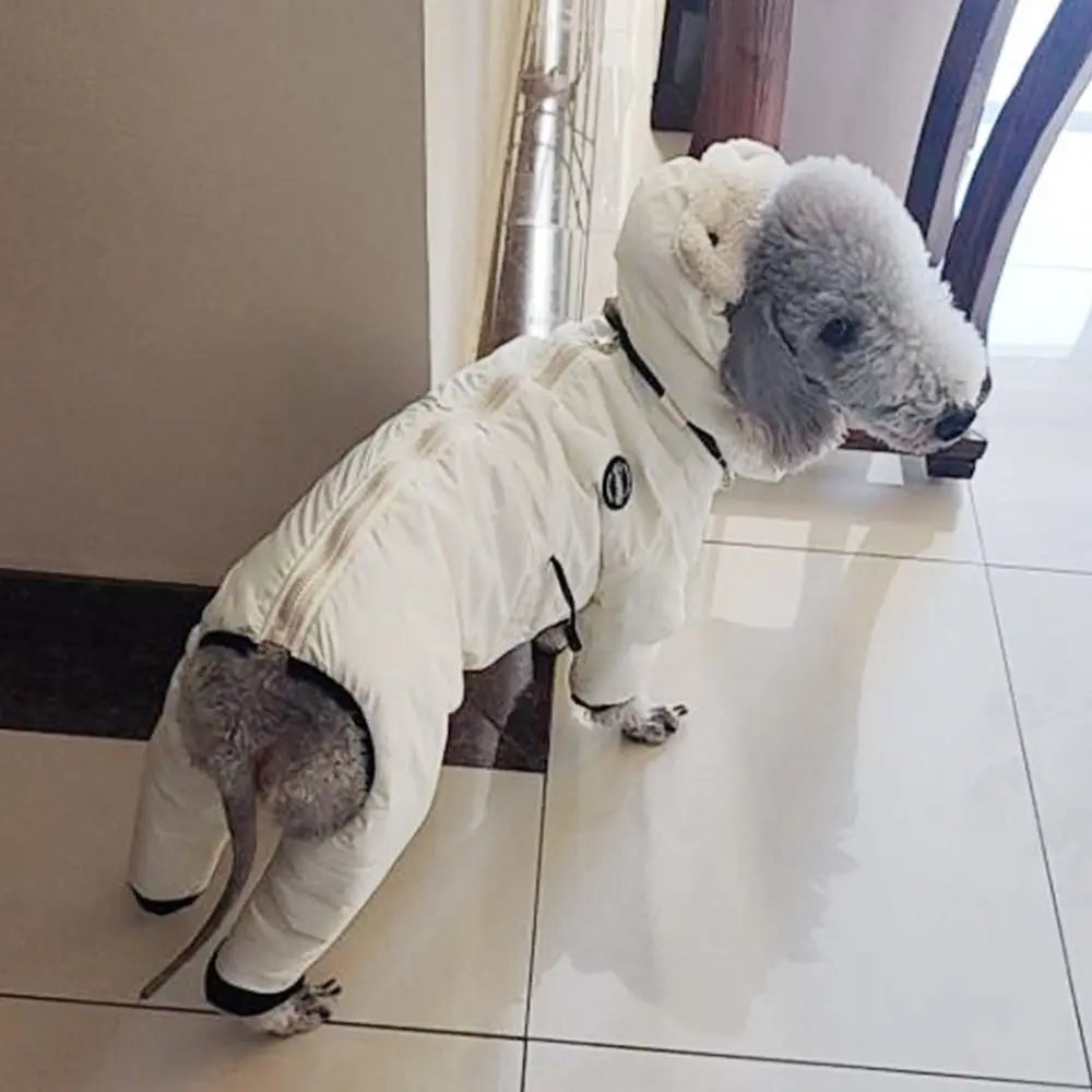 New Waterproof Winter Dog Jumpsuit Thickened Fleece Warm Big Dog Clothes Full Cover Big Dog Cotton-padded jacket Large Dog