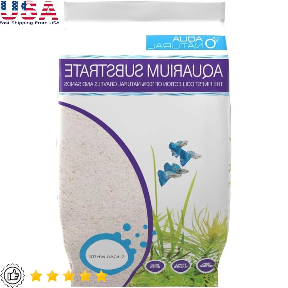 Natural Sugar White Sand Substrate 10lb Aquariums Terrariums Vivarium's 0.5-1mm Sustainable Eco-Friendly New Zealand