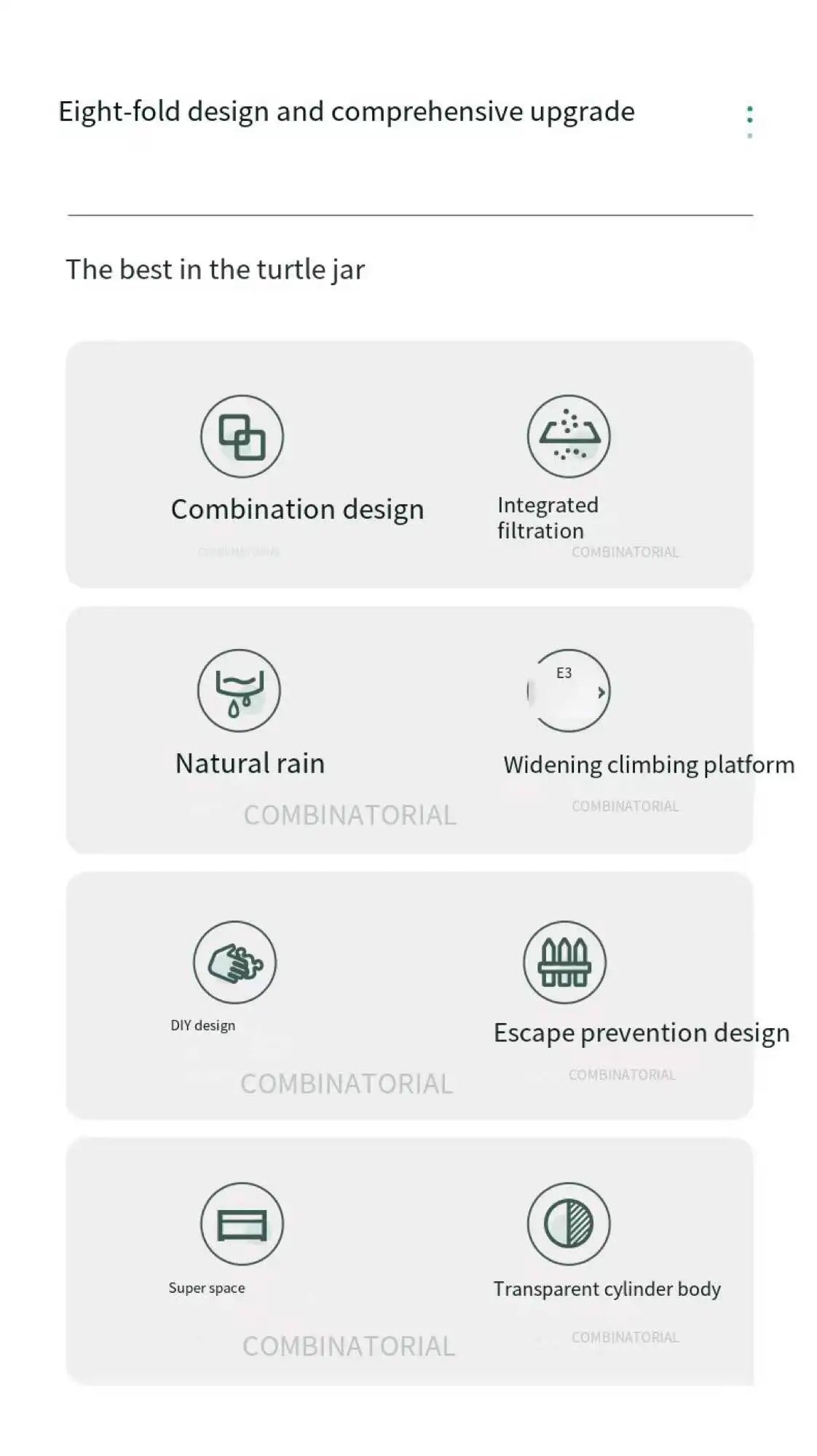 Aquarium turtle tank lazy person water-free breeding box with drying platform ecological turtle tank aquarium accessories 220V