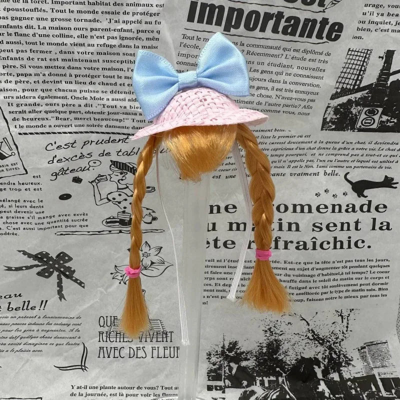 Small Pet Bird Hand Woven Headband Hat Peony Parrot Pet Hair Accessory Headband Adjustable Bird Toy Accessories Pet Supplies