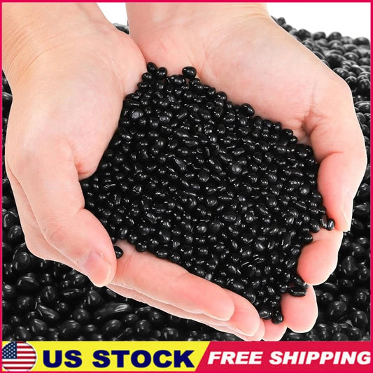 3 LB Aquarium Gravel Substrate Polished Black Crystal Chip Stone Natural Decorative Mini Fish Tank Landscaping Plant Soil