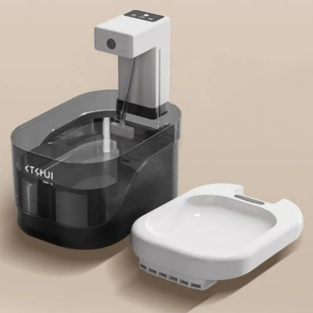 4Colors Cat Water Fountain 2500mA Ultra Quiet Wireless Battery Life Circulating Flowing Water 2L Intelligent Pet Dispenser