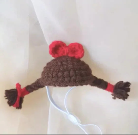 Cute Handmade Knitted Hat Hamster Decoration Chipmunk Guinea Pig Hamster Accessories Hamster Toy Halloween Christmas Pet Decor