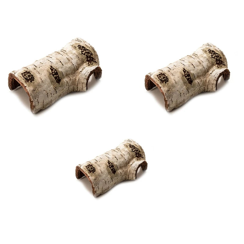 Hideout Cave Small Animal Hide Resin Log Pet Tortoise Escape Habitat Safe for Lizards Leopard Geckos Scorpions