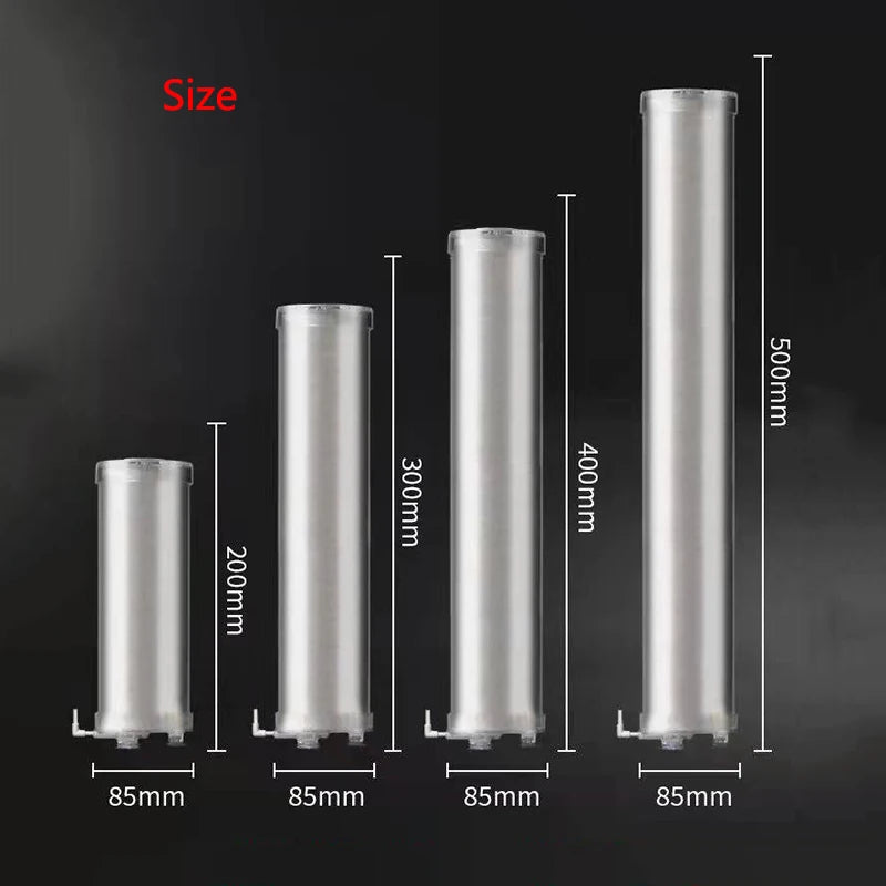 Aquarium Filter Fish Tank Fluidized Moving Bed Filter Bubble Bio Filter Media With Air Stone And Sponge Filters Transparent