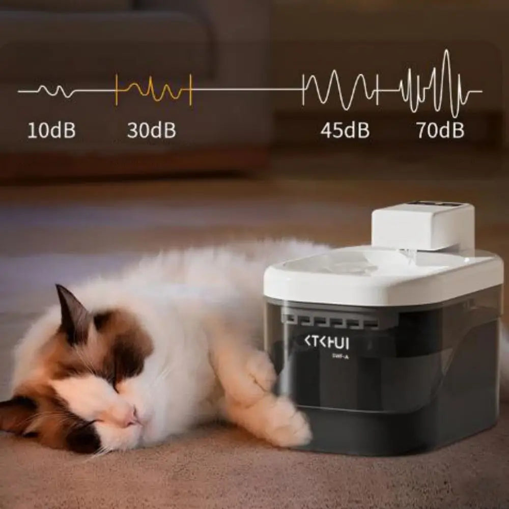 4Colors Cat Water Fountain 2500mA Ultra Quiet Wireless Battery Life Circulating Flowing Water 2L Intelligent Pet Dispenser