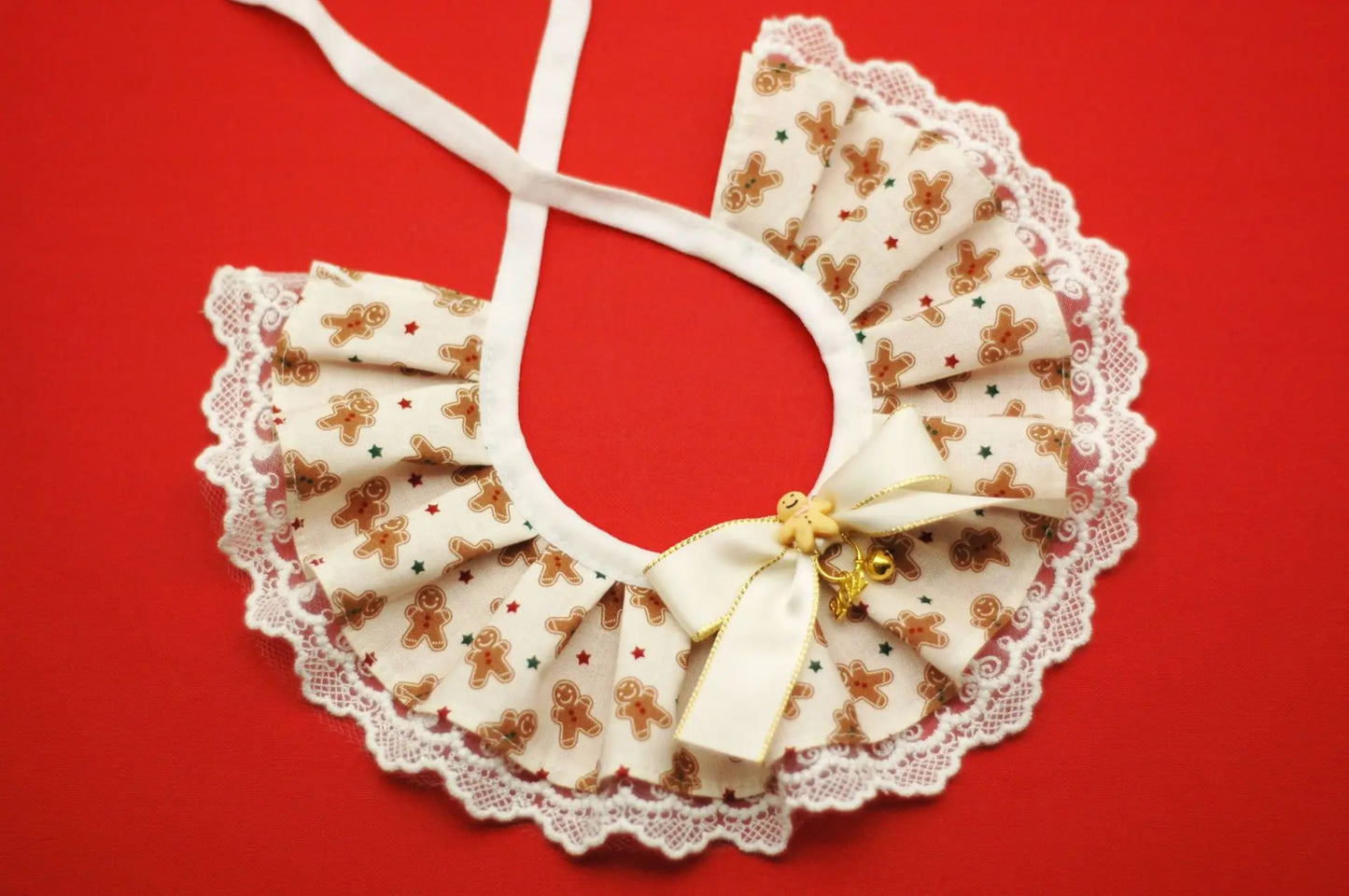 New Cat Necklace for Dog Christmas Water Towel Lace Water Towel Collar Adjustable Scarf Christmas Gift Photo Prop