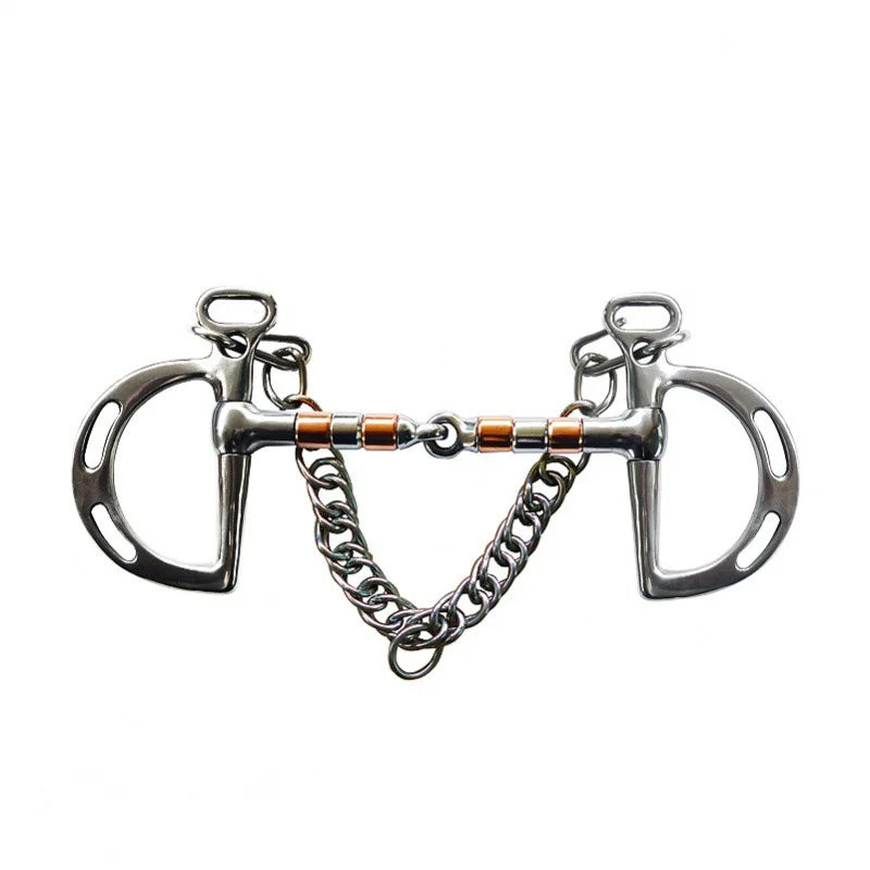 Professional Horse Bit Stainless Steel Chain Horse Snaffle Bit Equestrian Harness Equipment Product