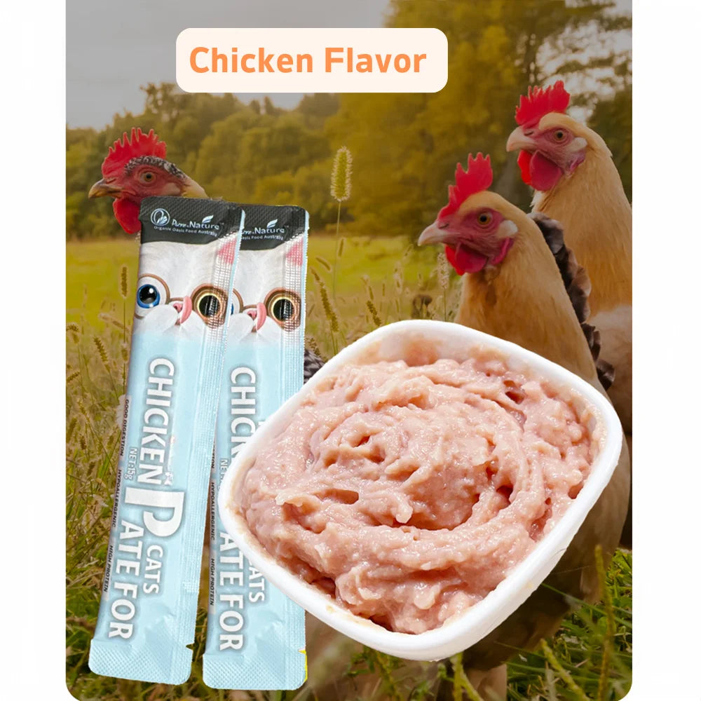 10.58oz(300g) Cat Stick, Chicken Flavor, Skipjack & Rabbit Flavor, Tuna & Fish Seed Flavor, Salmon & Fish Oil Flavor