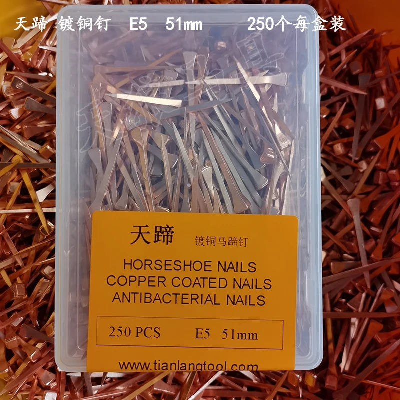 Copper Horseshoe Nails E3 E4 E5 One Box Contain 250PCS
