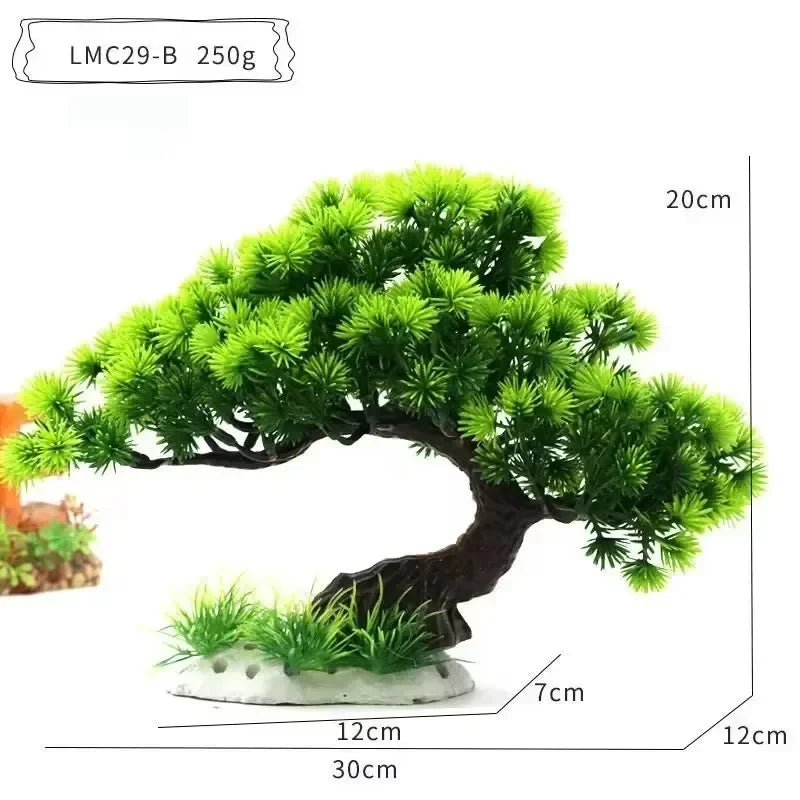 Aquarium Ornaments Simulation Plants Fish Tank Landscaping Decorations Plastic Water Plants Flowers Trees  Accessories