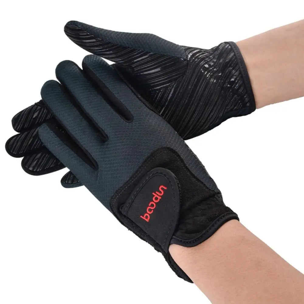 Suede Horse Riding Gloves Wear Resistant Anti-slip Equestrian Gloves Comfortable Lightweight Sports Riding Gloves