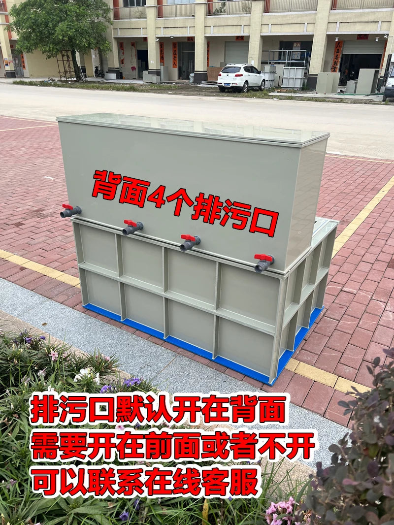 XYY large koi fish tank ultra-white glass ornamental fish pond with dry and wet separation fish box