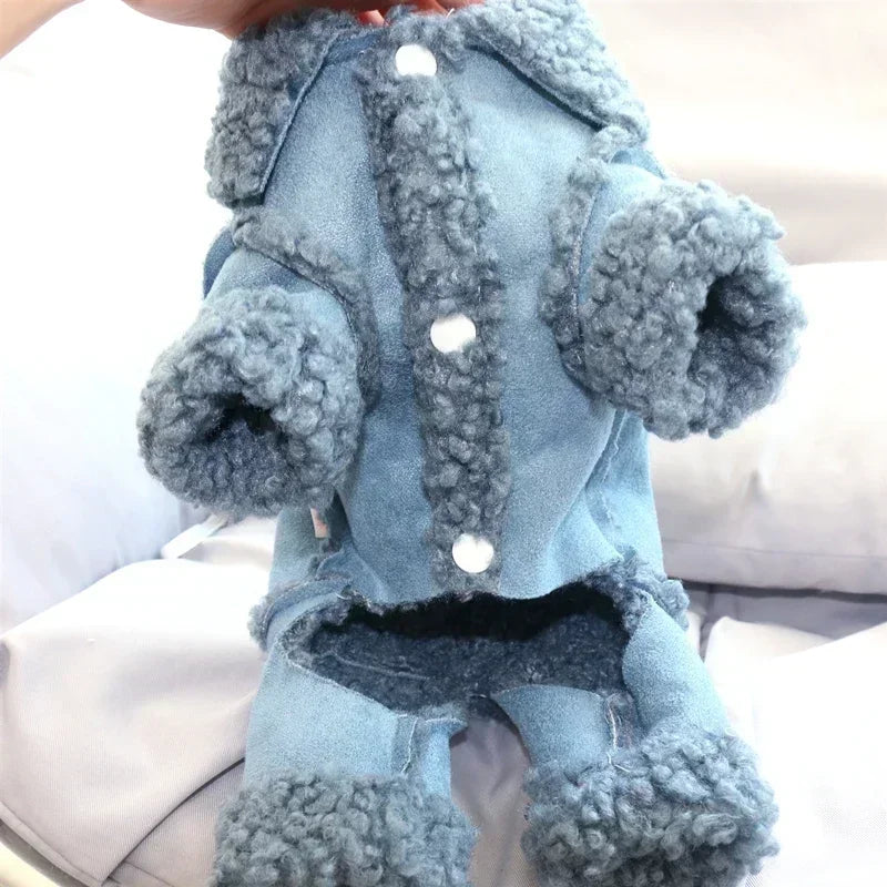 Thicken Pet Clothing Winter Dog Clothes Puppy Outfit Small Dog Jumpsuit Coat Jacket Poodle Pomeranian Schnauzer