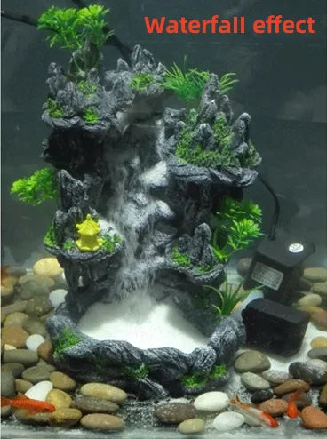Aquarium Quicksand Waterfall DIY Simulation Rockery Package Fish Tank Landscaping