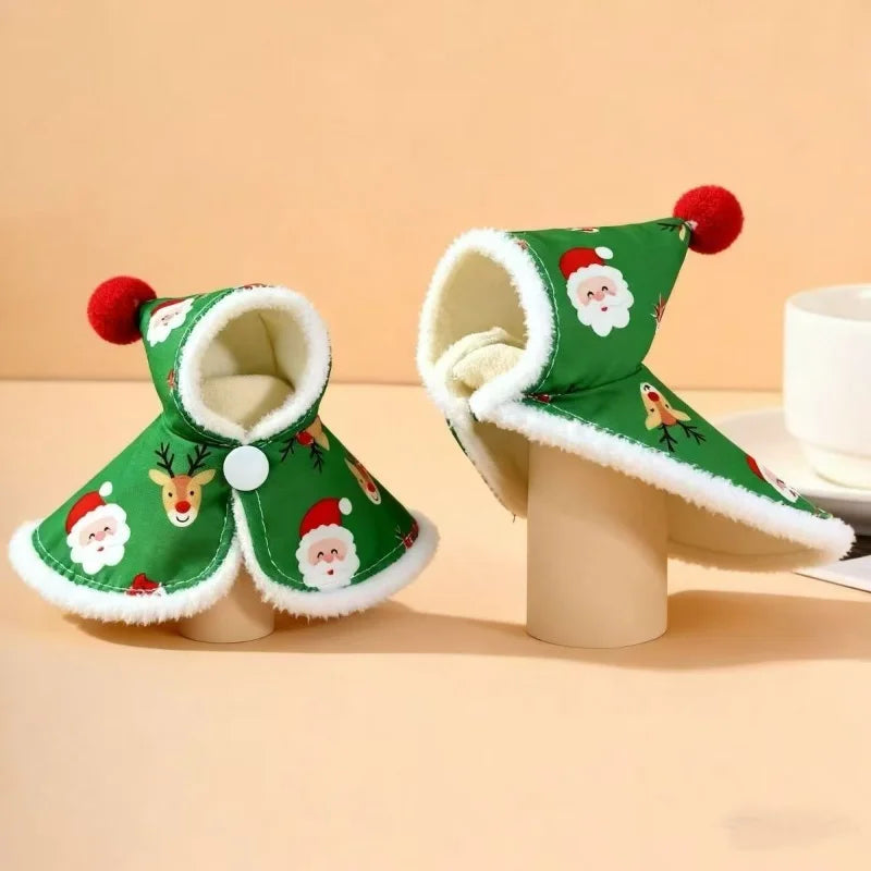 Cockatiel Christmas Clothes Thick and Warm Bird Cloak Windproof Christmas Cloak Parrot Supplies Pet Products 1pcs