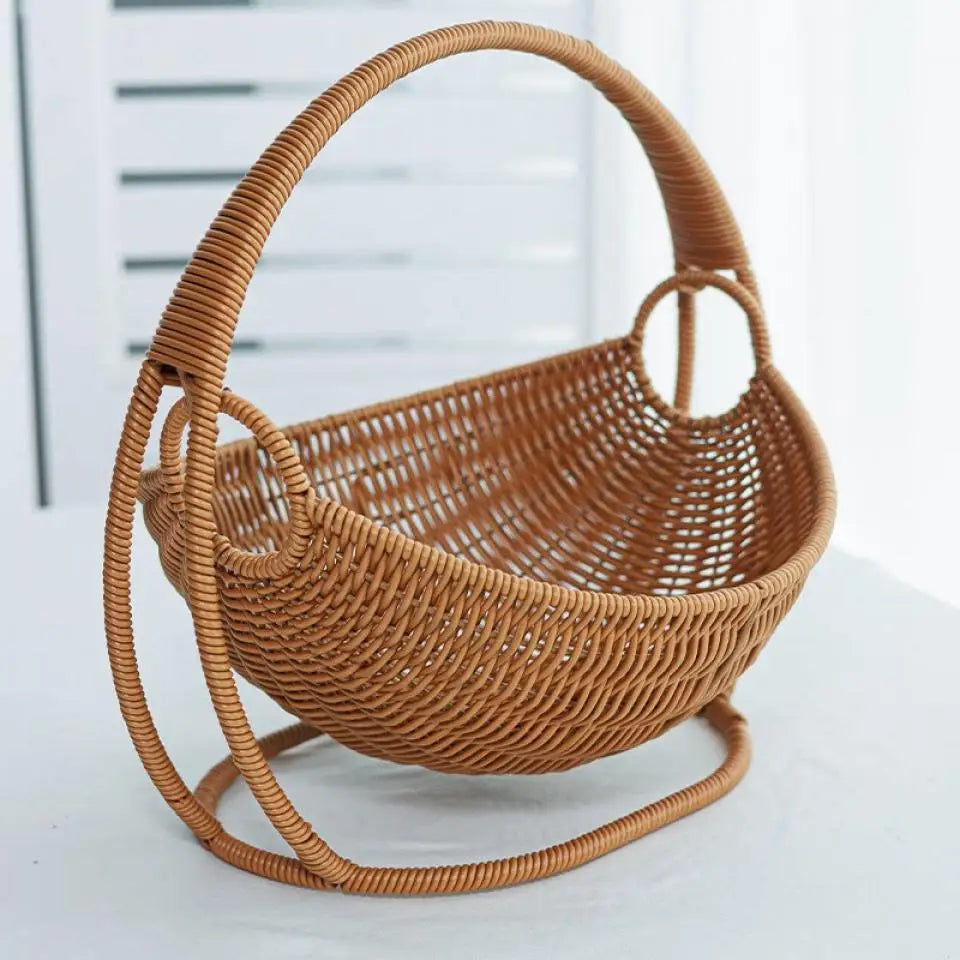 Faux-Woven Cat Bed Nest Cat Basket Cats Swing Hammock Waterproof Indoor Pet House Semi-Enclosed Cave Bed Pet Accessories