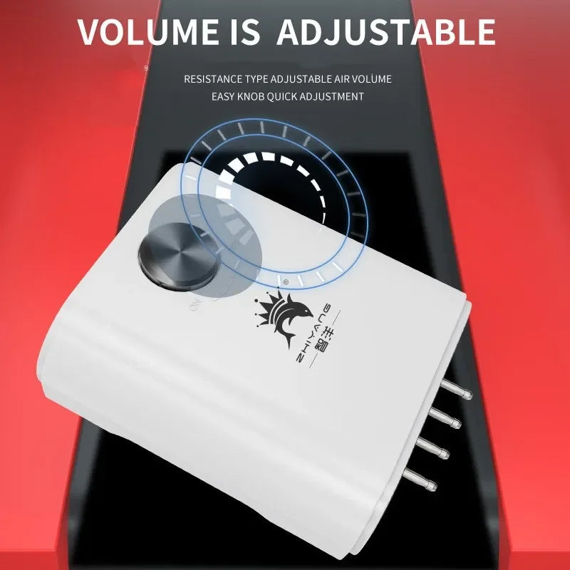 Aquarium Air Pump Ultra Silent High Energy Saving Oxygen Pump Fish Tank Aerator Adjustable Air Volume Pump 110/220V
