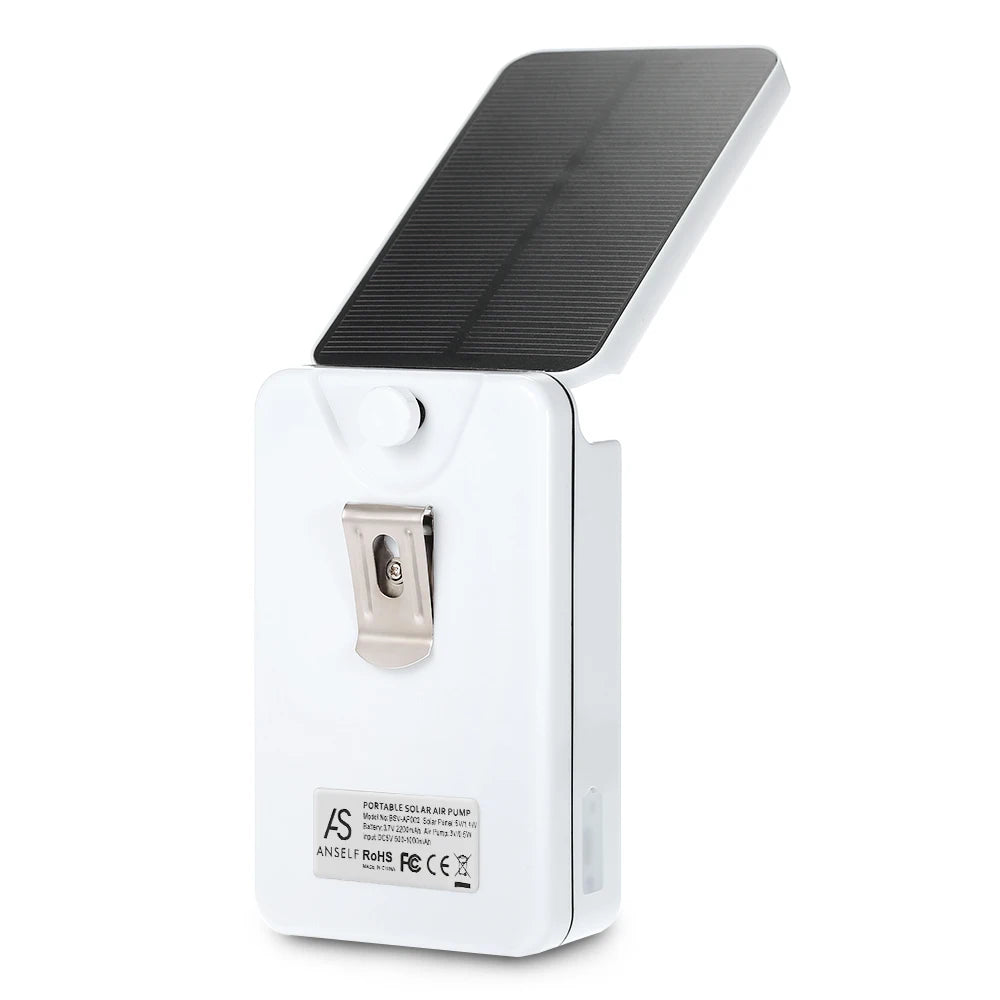 5V Solar Powers Charging Oxygenator Fish Tanks Aquarium Air Pump Fishing Oxygen Pump Aerator with Air Stones