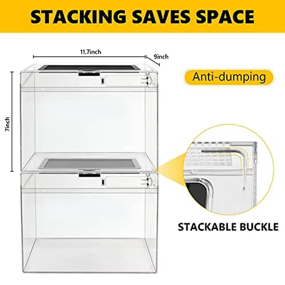 Reptile Terrarium PC Tank Starter Kit 15.6x8x10 inch Anti Breakage Amphibians Habitat Ventilation Kit Starter Accessories
