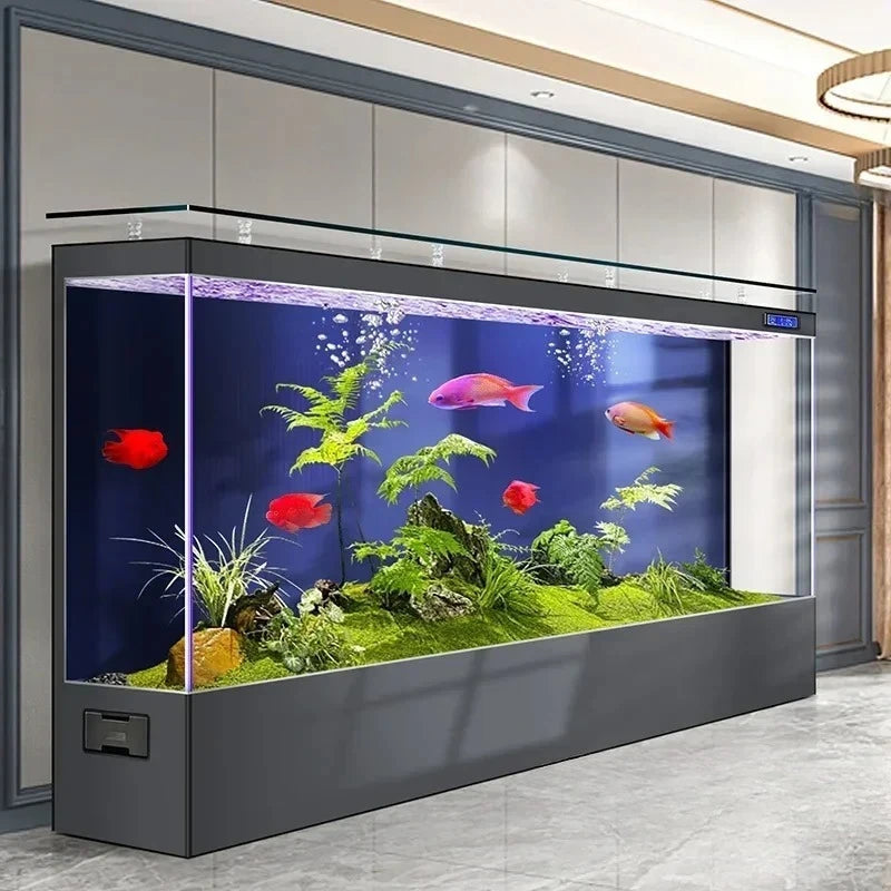 Luxury Super Large Appreciate Fish Tanks Modern Living Room Ecological Box Aquarium Decoration Smart Pet Products