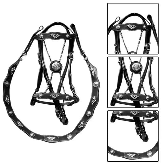 PU Horse Lead Rope Strap Adjustable Equestrian Rein Racing Halters Swivel Buckle Ponies With Metal Buckle Leading Rope