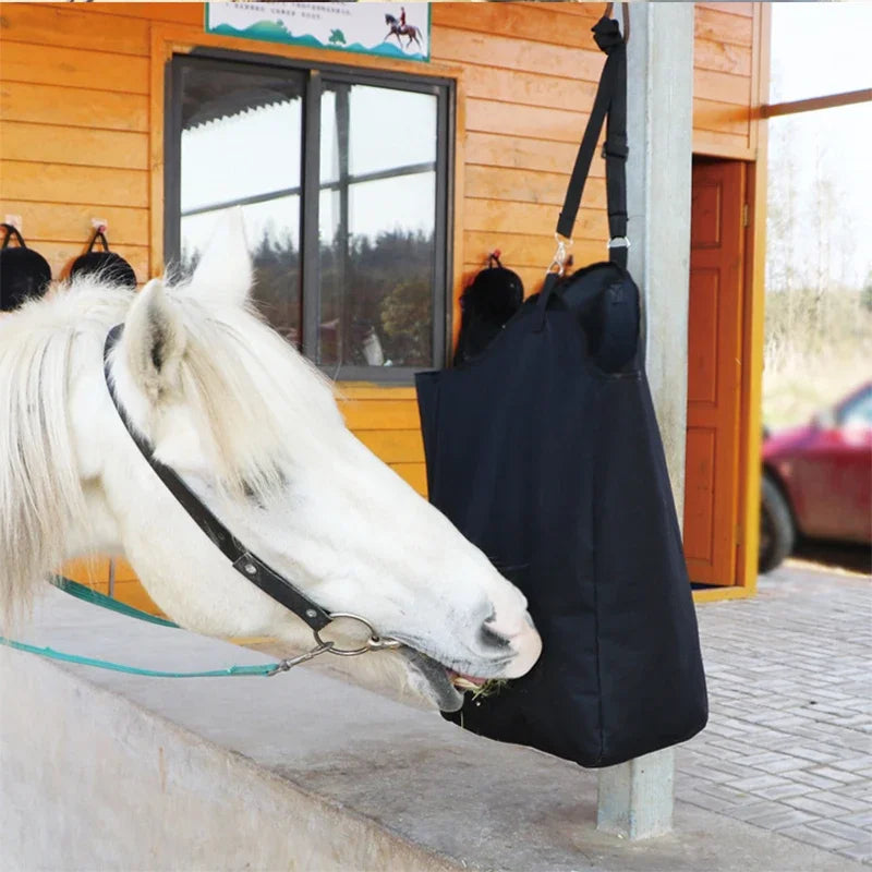 Large Capacity Hay Bag Outdoor Slow Feeding Horse Hay Storage Bag Portable Stable Feeder Horse Care Products Hay Net