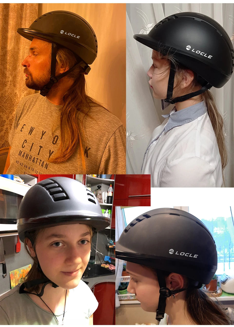 LOCLE Women Men Half Cover Sport Protective Anti Impact Cap Equestrian Helmet Adult Horse Riding Guard Hat Horse Equipment