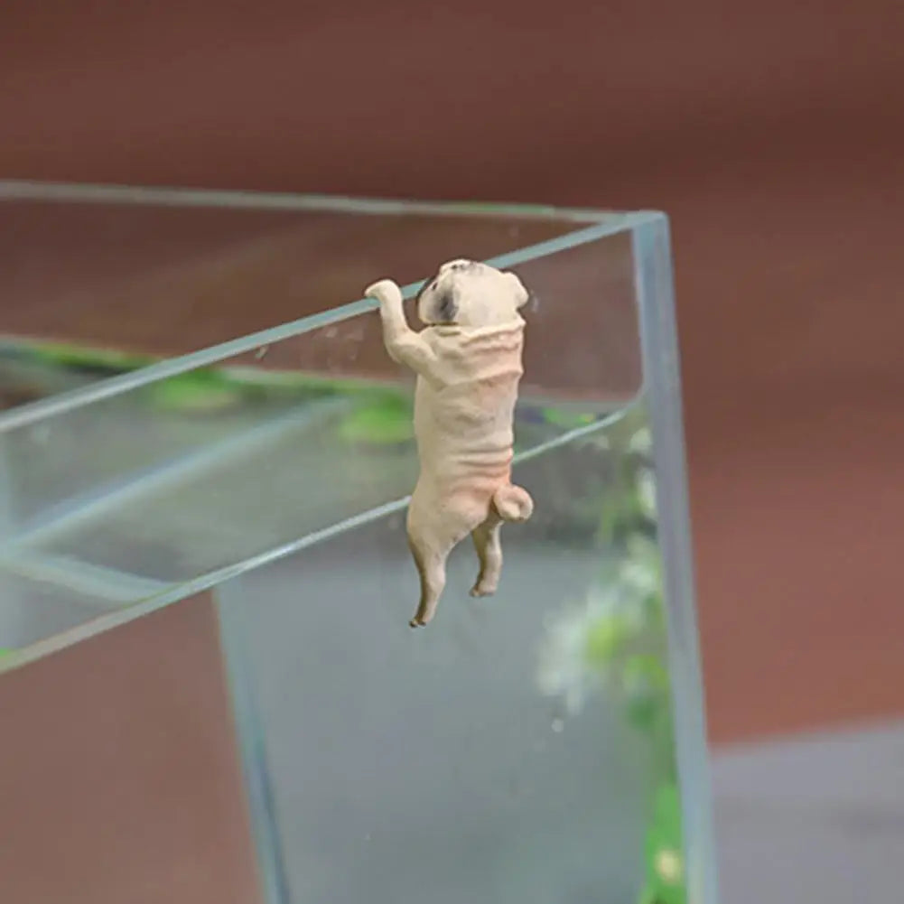 Mini Cartoon Dog Ornament Resin Figurine DIY Crafts Statue for Fish Tank Fishbowl Aquarium Accessories Home Decoration