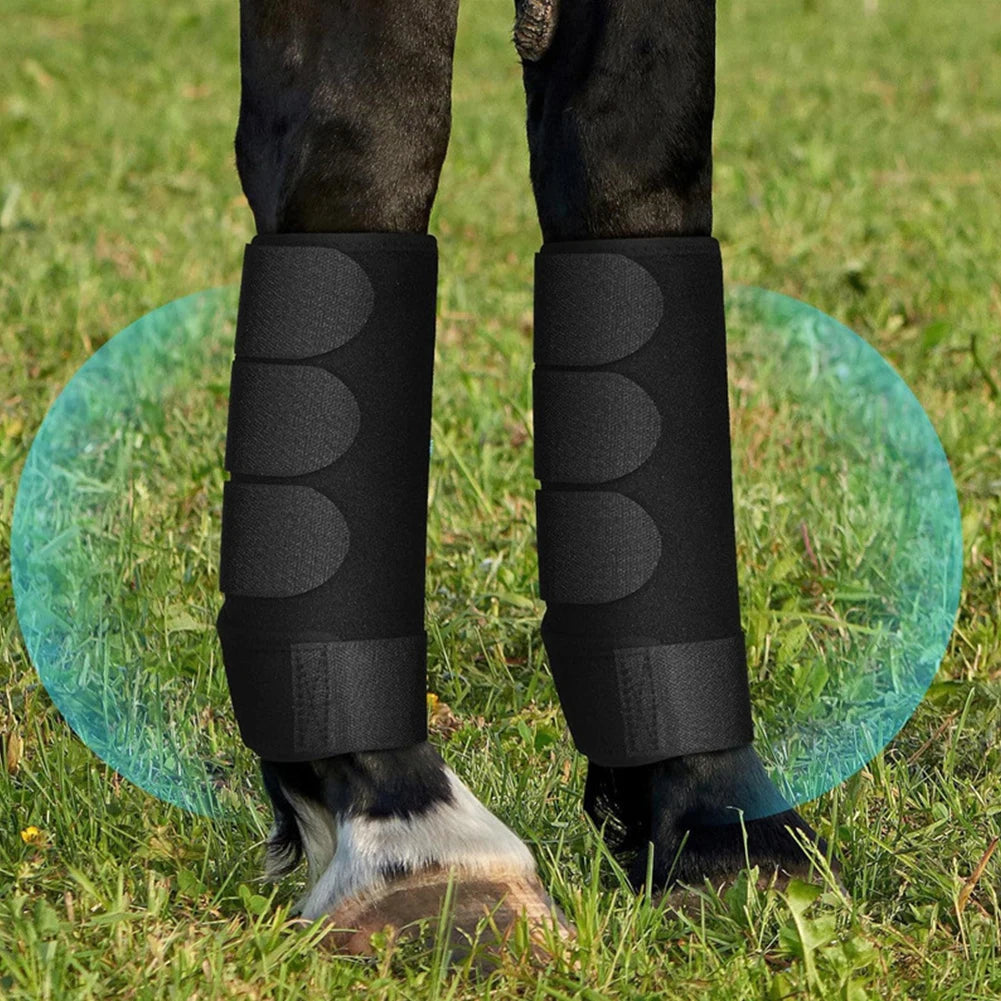 2x Horse Boots Shock Absorbing Horse Leg Wraps Tendon Protection Front Hind Legs Guard for Jumping Training Equestrian Equipment