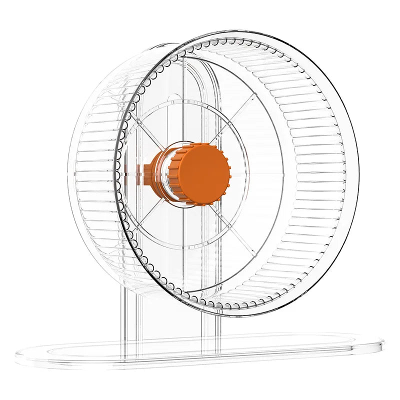 Hamster Silent Exercise Wheel - Dual ABEC-7 Bearings & Adjustable Stand, Extra Wide 28cm for Syrian/ Roborovski hamster, Anti-Shock Base