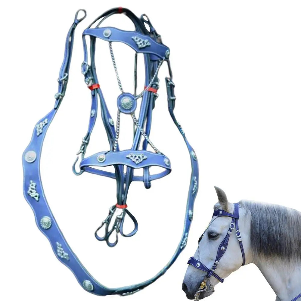 PU Horse Lead Rope Strap Adjustable Equestrian Rein Racing Halters Swivel Buckle Ponies With Metal Buckle Leading Rope