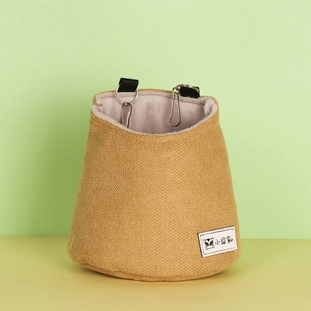 Opening Winter Sugar Glider Pouch Cloth/Plush Soft Squirrel Bed Cage with Hook Comfortable Hamster Hanging Bed