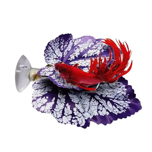 Betta Fish Leaf Hammock Fish Tank Accessories Spawning Grounds Breeding Resting Bed